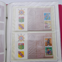 Collection timbres commémoratifs de France neufs et oblitérés.