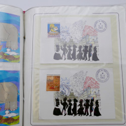 Collection timbres commémoratifs de France neufs et oblitérés.