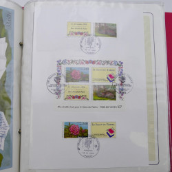 Collection timbres commémoratifs de France neufs et oblitérés.