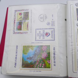 Collection timbres commémoratifs de France neufs et oblitérés.