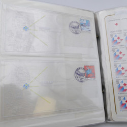 Collection timbres commémoratifs de France neufs et oblitérés.