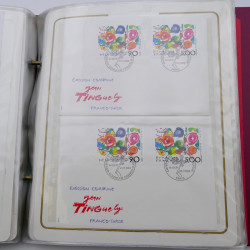 Collection timbres commémoratifs de France neufs et oblitérés.