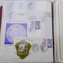 Collection timbres commémoratifs de France neufs et oblitérés.