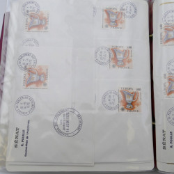 Collection timbres commémoratifs de France neufs et oblitérés.