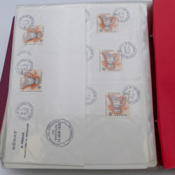 Collection timbres commémoratifs de France neufs et oblitérés.