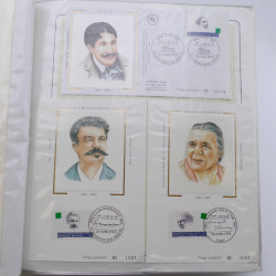 Collection timbres commémoratifs de France neufs et oblitérés.