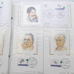 Collection timbres commémoratifs de France neufs et oblitérés.