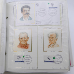 Collection timbres commémoratifs de France neufs et oblitérés.