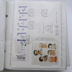 Collection timbres commémoratifs de France neufs et oblitérés.