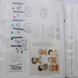 Collection timbres commémoratifs de France neufs et oblitérés.