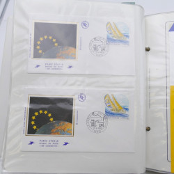 Collection timbres commémoratifs de France neufs et oblitérés.