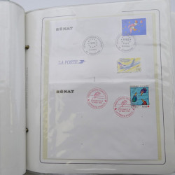 Collection timbres commémoratifs de France neufs et oblitérés.
