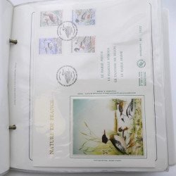Collection timbres commémoratifs de France neufs et oblitérés.