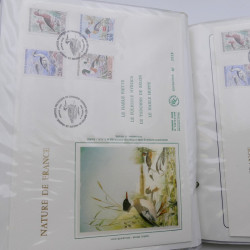 Collection timbres commémoratifs de France neufs et oblitérés.