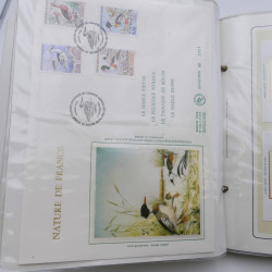 Collection timbres commémoratifs de France neufs et oblitérés.