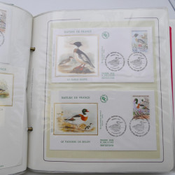 Collection timbres commémoratifs de France neufs et oblitérés.
