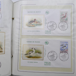 Collection timbres commémoratifs de France neufs et oblitérés.