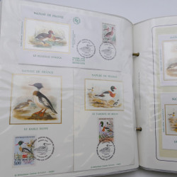 Collection timbres commémoratifs de France neufs et oblitérés.