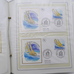 Collection timbres commémoratifs de France neufs et oblitérés.