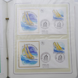 Collection timbres commémoratifs de France neufs et oblitérés.