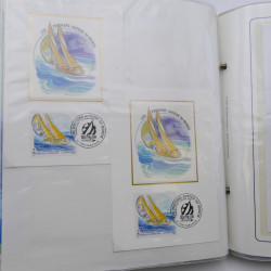 Collection timbres commémoratifs de France neufs et oblitérés.