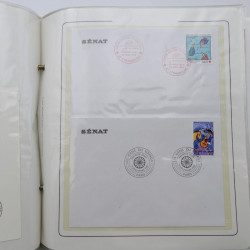 Collection timbres commémoratifs de France neufs et oblitérés.