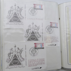 Collection timbres commémoratifs de France neufs et oblitérés.