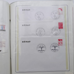 Collection timbres commémoratifs de France neufs et oblitérés.