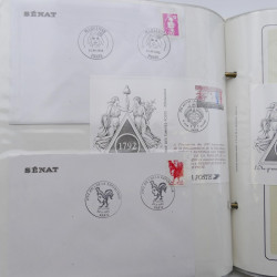Collection timbres commémoratifs de France neufs et oblitérés.
