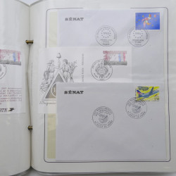 Collection timbres commémoratifs de France neufs et oblitérés.