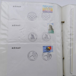 Collection timbres commémoratifs de France neufs et oblitérés.