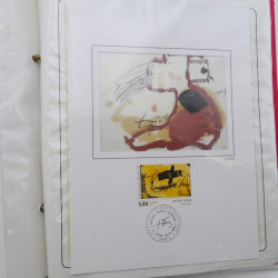 Collection timbres commémoratifs de France neufs et oblitérés.