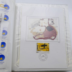 Collection timbres commémoratifs de France oblitérés.