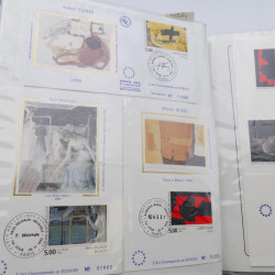 Collection timbres commémoratifs de France oblitérés.