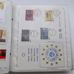 Collection timbres commémoratifs de France oblitérés.