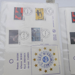 Collection timbres commémoratifs de France oblitérés.