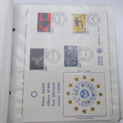 Collection timbres commémoratifs de France oblitérés.