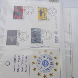 Collection timbres commémoratifs de France oblitérés.