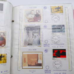 Collection timbres commémoratifs de France oblitérés.