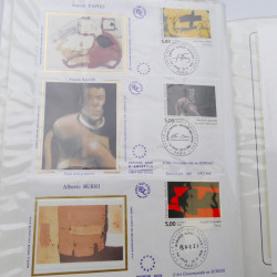 Collection timbres commémoratifs de France oblitérés.