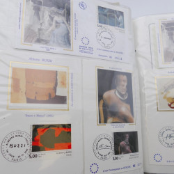 Collection timbres commémoratifs de France oblitérés.