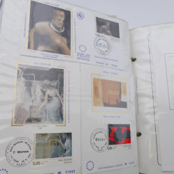 Collection timbres commémoratifs de France oblitérés.