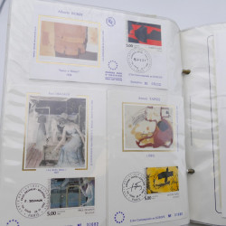 Collection timbres commémoratifs de France oblitérés.