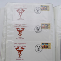 Collection timbres commémoratifs de France oblitérés.