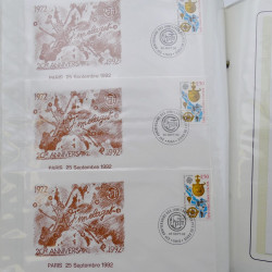 Collection timbres commémoratifs de France oblitérés.