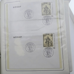 Collection timbres commémoratifs de France oblitérés.