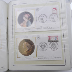 Collection timbres commémoratifs de France oblitérés.