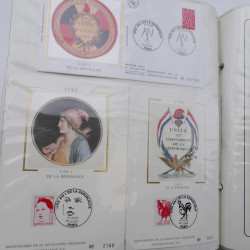 Collection timbres commémoratifs de France oblitérés.