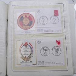 Collection timbres commémoratifs de France oblitérés.