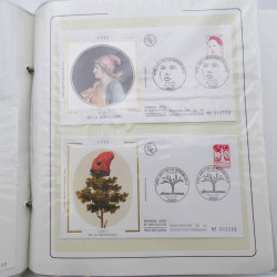 Collection timbres commémoratifs de France oblitérés.